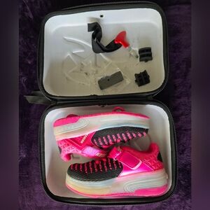 Heelies Style Pink and Black Kids Sneakers